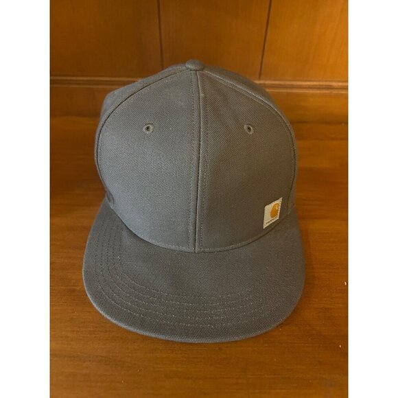 Carhartt Snapback Hat Grey 100% Cotton Adjustable Fit Unisex - Picture 1 of 4